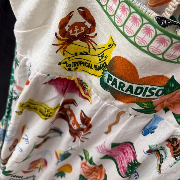 Rachel Zoe Paradisio Linen Tropical Graffiti Maxi Dress Small - Picture 6 of 17